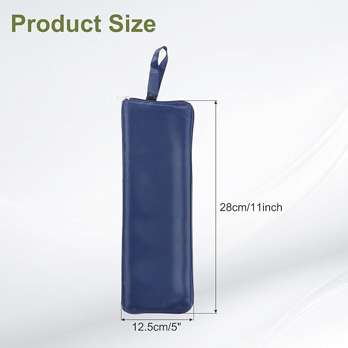 uxcell Wet Umbrellas Bag, 11 x 5 Inch Waterproof Oxford Cloth Reversible Umbrellas Sleeve Cover Portable Waterproof Case for Wet Travel Folding Umbrellas Travel Home Outdoor, Dark Blue