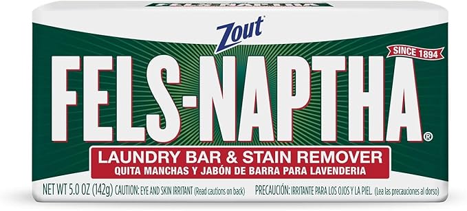 Fels Naptha Laundry Soap & Stain Remover Bar, Pack of 12