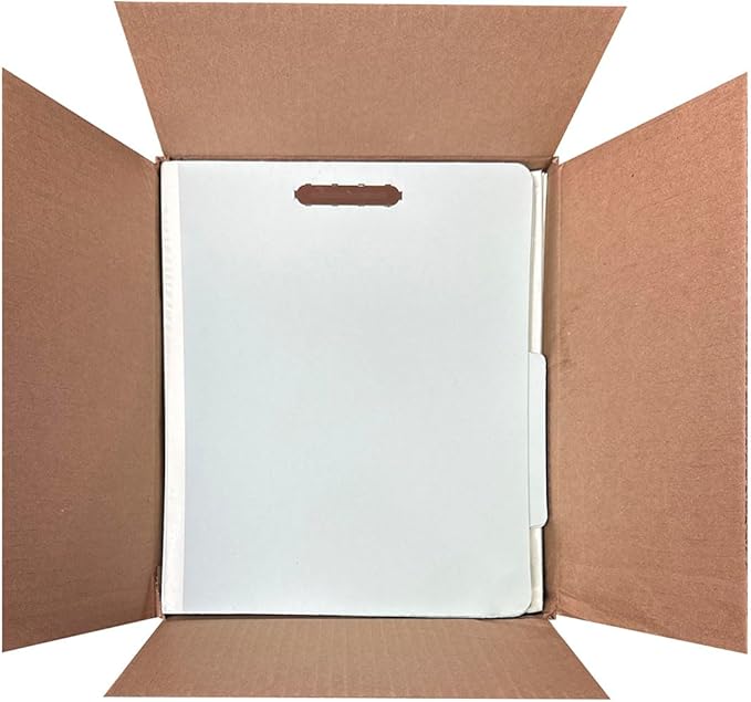 Amazon Basics Sturdy Pressboard Classification File Folders with Fasteners, Dividers, 2" Expansion for Documents Organization, 11.97 x 10.55 inch, Green, 20-Pack