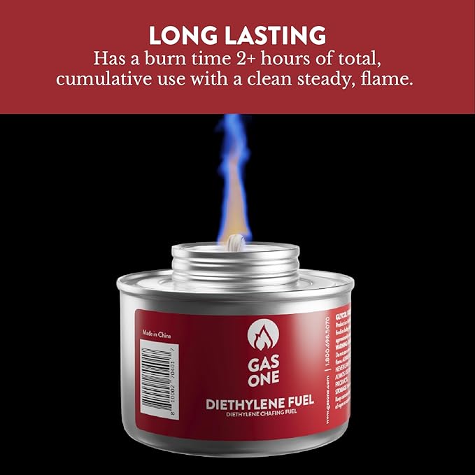 GasOne 2+ Hour Chafing Fuel, Metal Can (Pack of 12)