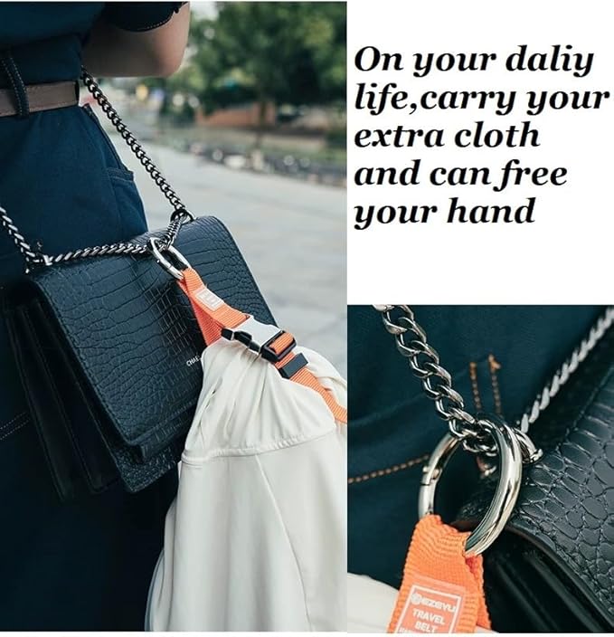 2PCS Add a Bag Luggage Strap Jacket Gripper, Heavy Duty Luggage Straps Carry-on Baggage Suitcase Straps Belts Travel Accessories,Carry Your Extra Bags(Black)