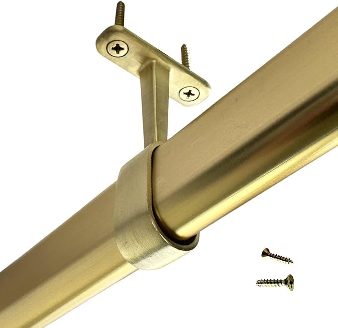 Desunia Oval Closet Rod Middle Support | Satin Brass | 1 Pack