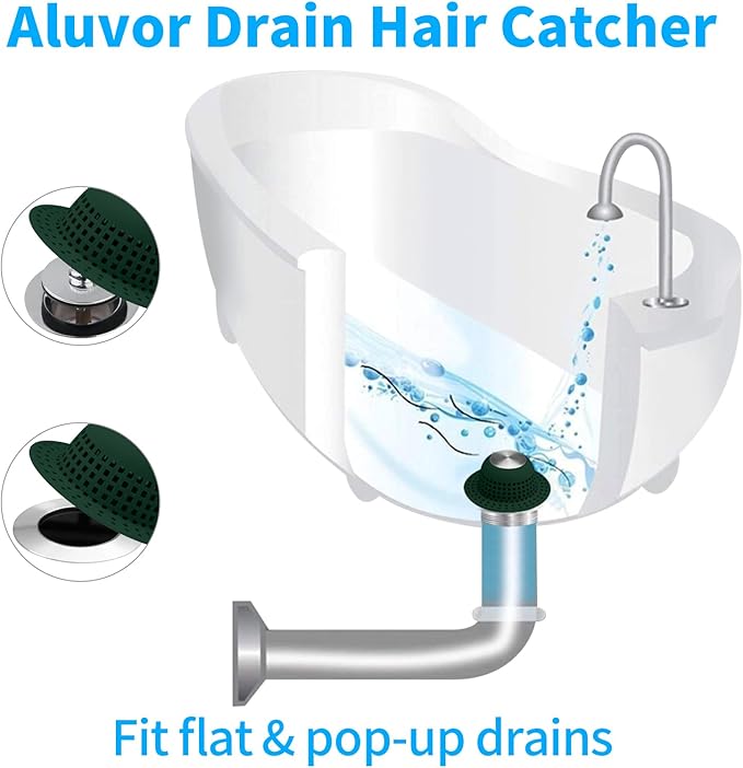 Shower Drain Hair Catcher Bathtub Drain Cover Shower Protector for Pop-Up & Regular Drains