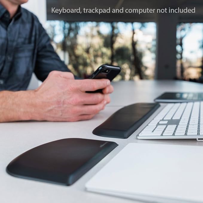 Kensington ErgoSoft Wrist Rest for Slim Mouse/Trackpad, Black (K52803WW)