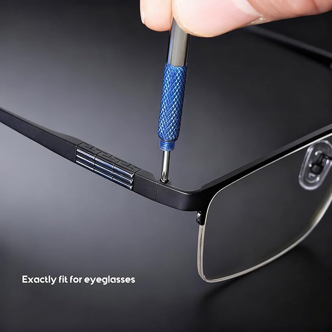 Eyeglass Keychain Screwdriver Repair Kit,MINGFIX 3 in 1 Eye Glasses Tightening Tools Set with Small Phillips,Flathead,Nut Driver Bit for Sunglasses,Eyeglasses and Others