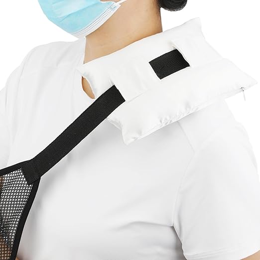 Satin Neck Pad Strap Cushion for Arm Sling Pillow Comfort Support Padding Rotator Cuff Replacemet Surgery Elbow Brace Carry Padded Cover Broken Wrist Hand Injury, Ivory