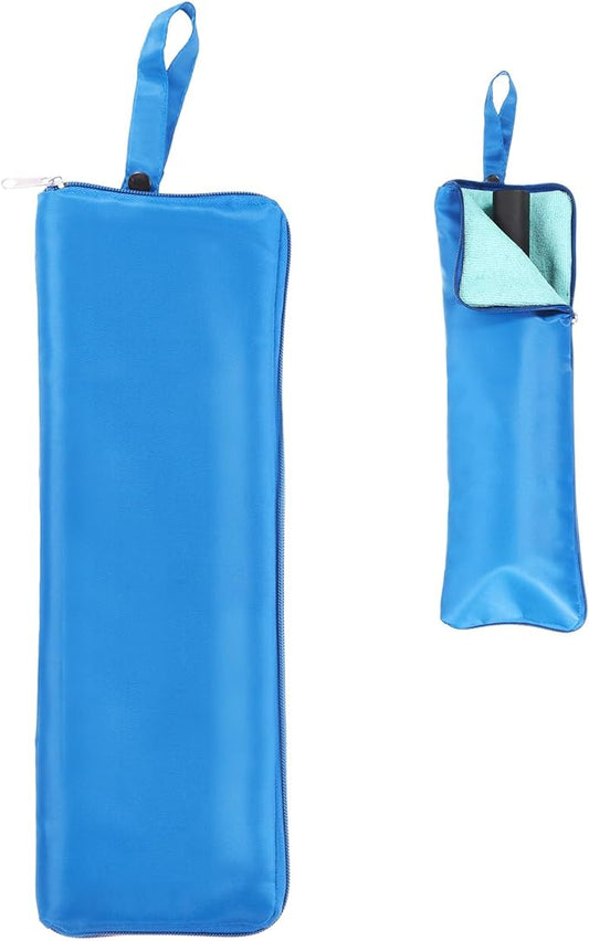 uxcell Wet Umbrellas Bag, 15 x 5 Inch Waterproof Oxford Cloth Reversible Umbrellas Sleeve Cover Portable Waterproof Case for Wet Travel Folding Umbrellas Travel Home Outdoor, Blue