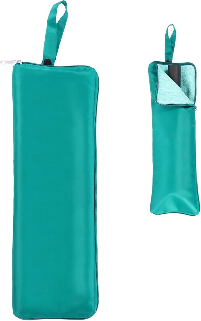 uxcell Wet Umbrellas Bag, 11 x 5 Inch Waterproof Oxford Cloth Reversible Umbrellas Sleeve Cover Portable Waterproof Case for Wet Travel Folding Umbrellas Travel Home Outdoor, Dark Green