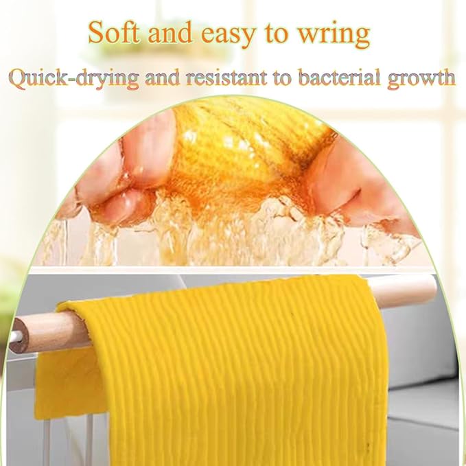 5Pcs Absorbent Sponge Cloth, Cleaning Cloth for Kitchen Outdoor, Multi-Color, 7.88"x7.1"