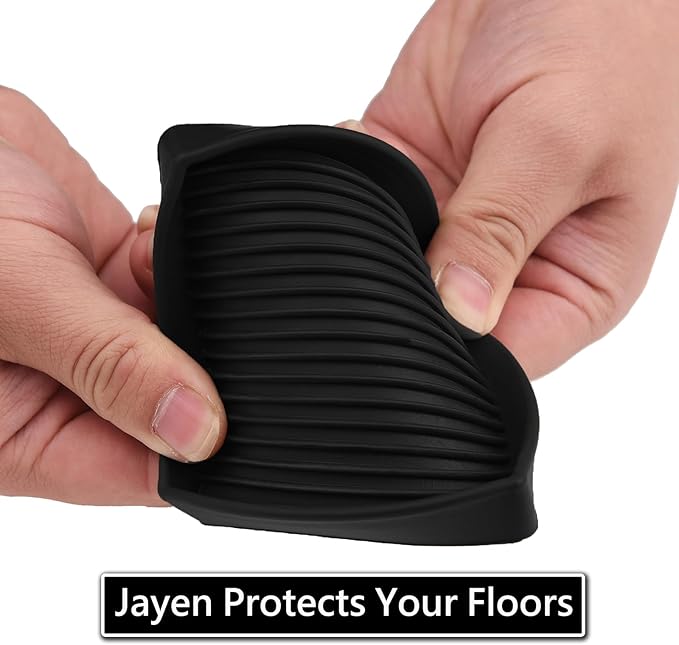 5x5 Square Rubber Furniture Caster Cups, Anti-Sliding Furniture Pads Bed Stopper Floor Protectors with Grip - Protect Any Flooring