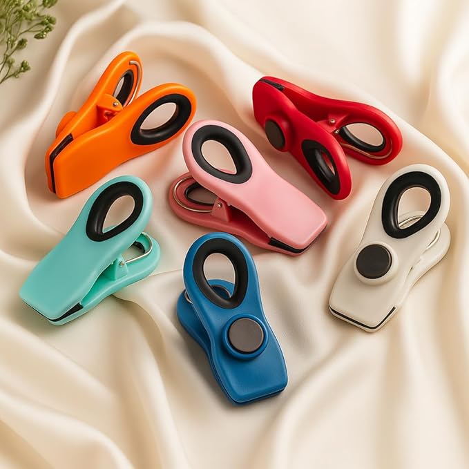 Mr. Pen- Chip Clips, Magnetic, 12 Pack, Bag Clips, for Chips, Food Packages, for Fridge