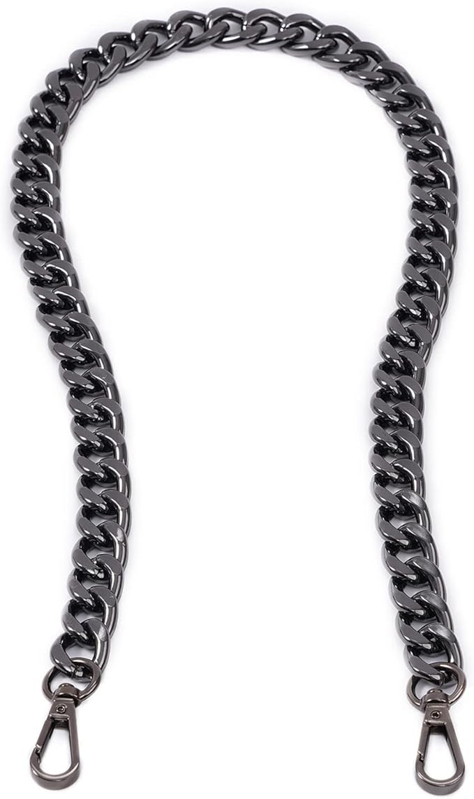 Xiazw Medium Size Fabulous Metal Shoulder Crossbody Purse Strap Replacement Bag Chain Accessories (26'', Black)