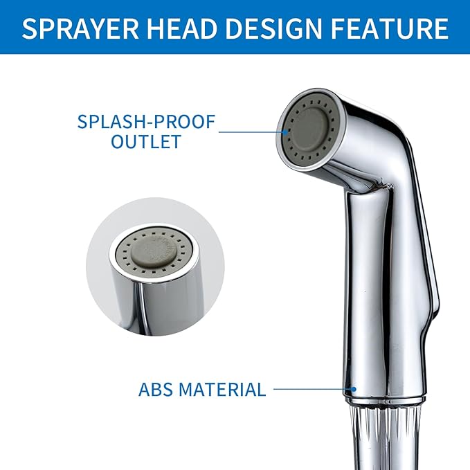 Kitchen Sink Side Sprayer Head Replacement Universal Fit Sink Spray Attachment, Household Kitchen Sink Sprayer Replacement Parts, Chrome Finish