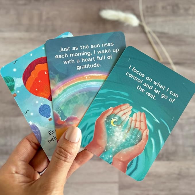 Big Life Journal Dream Affirmation Cards, 52 Beautifully Illustrated Cards Positive Mindful for Kids with Display Stand, Daily Inspiration for Self-Esteem, Positivity, Ideal Gifts for Teens & Teachers