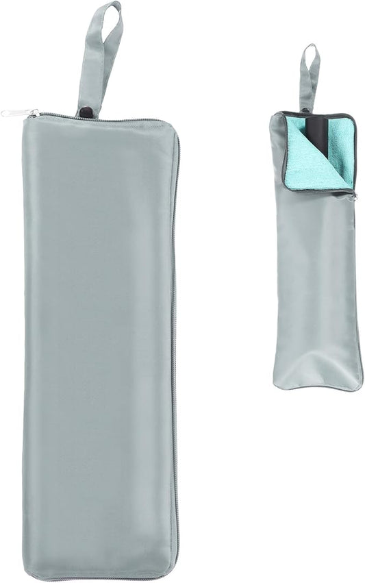 uxcell Wet Umbrellas Bag, 15 x 5 Inch Waterproof Oxford Cloth Reversible Umbrellas Sleeve Cover Portable Waterproof Case for Wet Travel Folding Umbrellas Travel Home Outdoor, Gray