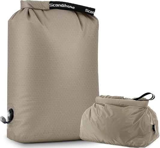 Travel Laundry Bag, Pump-free Vacuum Compression Dirty Clothes Bag, Large Reusable Waterproof & Washable Laundry Bag, Wet and Dry Bag, Ideal for Suitcases, Laundromats (1 Pcs) Gray