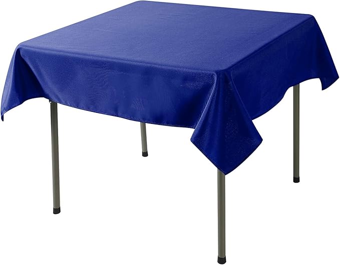 Cupuamon Square Tablecloth 52x52 inch Washable Polyester Fabric Tablecloth for Wedding Party Dining Banquet Decoration (52x52, Royal Blue)