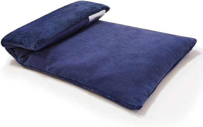 Microwavable Heating Pad with Washable Cover 13x7 Inch Flaxseed Microwave Hot Pack, Lavender Scent, Moist Warm Compress for Relaxation, Non-Electric & Portable
