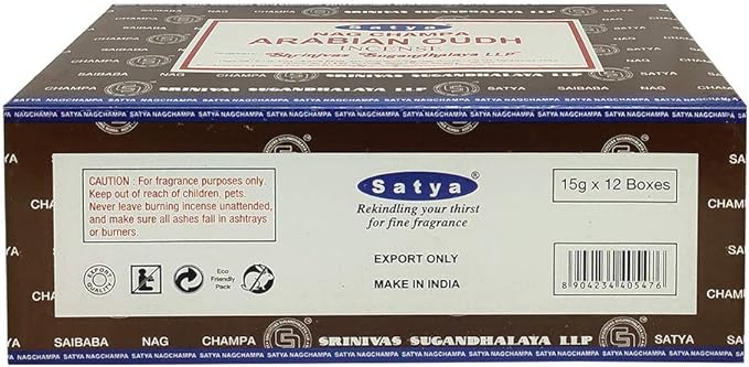 Arabian Oudh Incense Sticks and Holder Bundle - Satya Incense