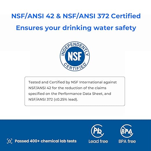 Waterdrop PT-61B Water Filter Pitcher, 10-Cup, NSF Certified, 200-Gallon Long-Life Filter, 5X Longer Filter Life, Reduces PFOA/PFOS and Chlorine, BPA-Free, Classic Manual-Flip Design, Blue