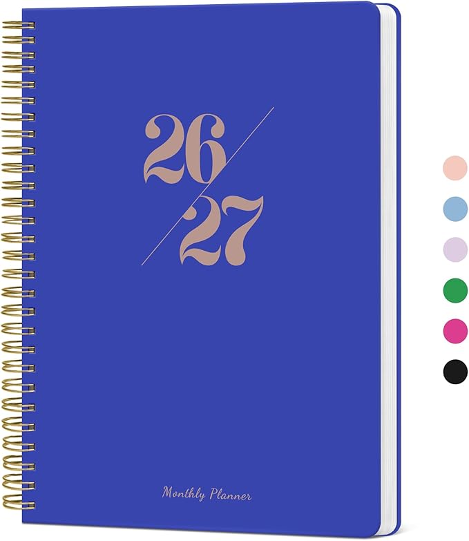 Monthly Planner 2026-2027, 2 Year Months Calendar Planner 2026-2027, Runs from January 2026 - December 2027, 7" x 10", 24 Months, Perfect for School Office Home Planning - Royal Blue