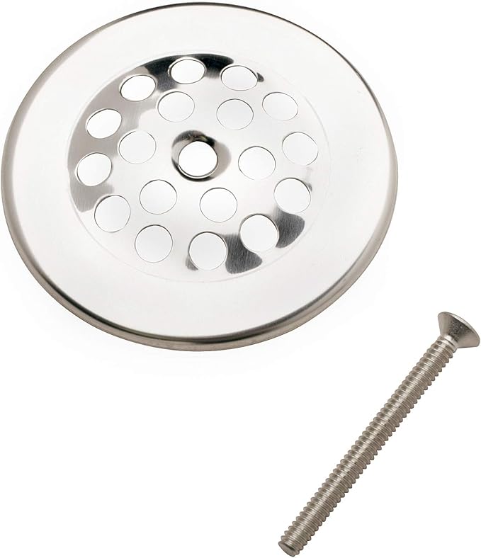 Plumb Pak PP826-64 Bathtub Dome Grid Strainer with Screw, 3", Polished Chrome (Pack of 2)