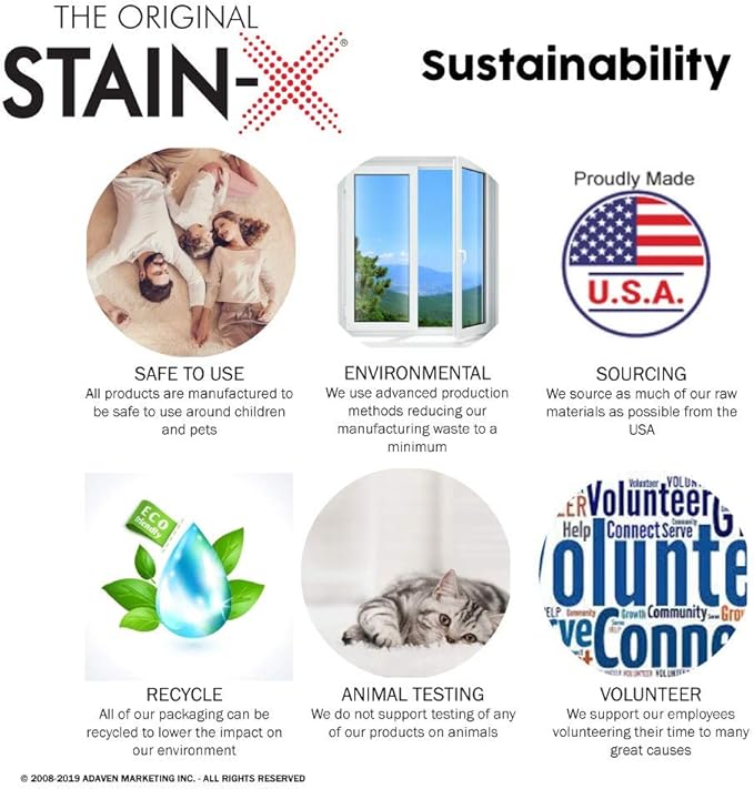 STAIN-X Cleaner | Effective Stain Remover for Laundry, Carpet, Clothing, Upholstery and Other Washable Fabrics - Value Pack (128 oz)