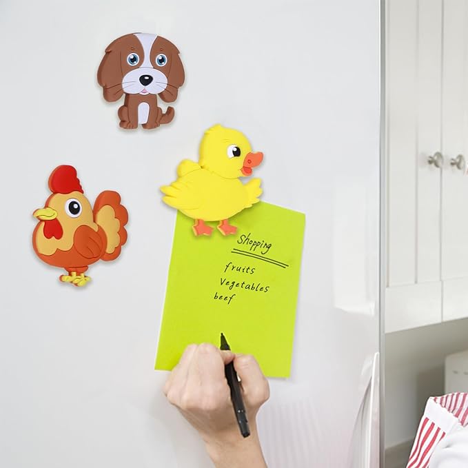 SUPINEEDO Kids Magnets for Fridge, Cute Animals Fridge Magnet for Toddlers 1 Baby Educational Refrigerator Magnets Children Gift, Full Back Toddler Magnets, 231123