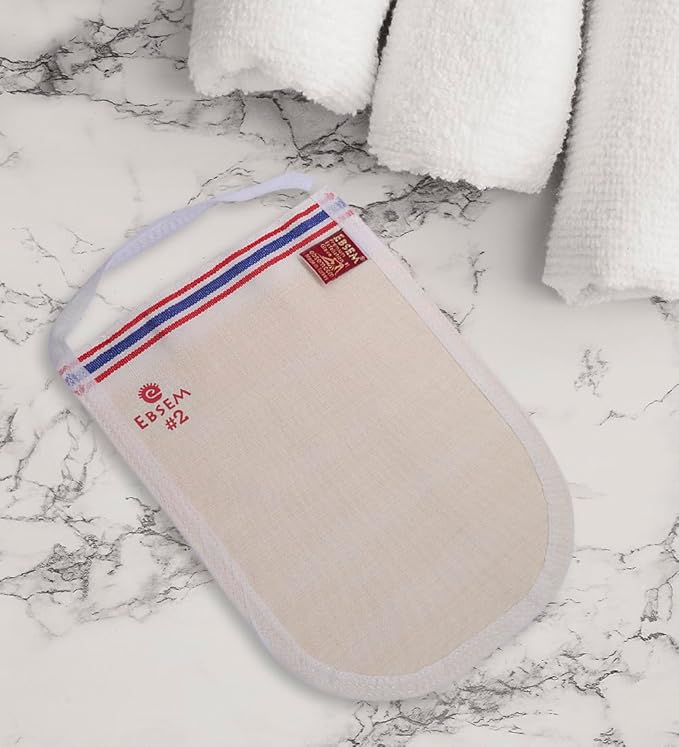 Turkish Bath Hamam Hammam Spa Exfoliator Peeling Glove Kese Mitt Exfoliating Gloves for face, Body, arms, Legs,feet (Grade2 Fine Texture)