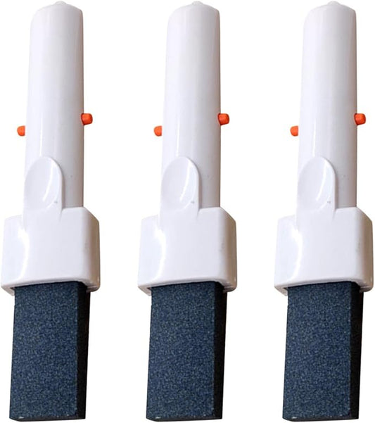 Pool Pumice Stone, 3-Pack Pool Cleaning Pumice Stone Stain Remover with Clip-On Handle for Cleaning Toilet Bowl Ring Remover and Removing Toilet Bowl Ring, Bath, Kitchen, Poo-l