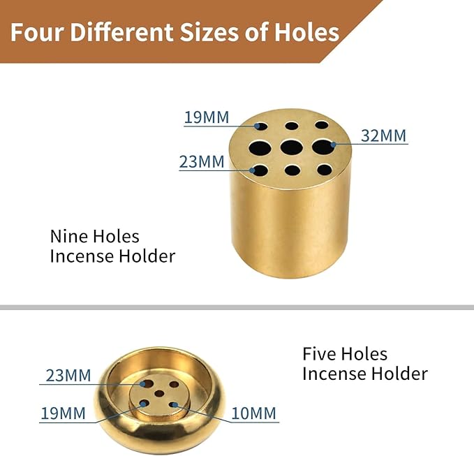 Handmade Natural Marble Incense Holder for Sticks and Cones-with 9 Holes, Multi-Functional Incense Burner Holder for Incense Sticks and Cones, Perfect Home Decor(Black, 4.7inch)