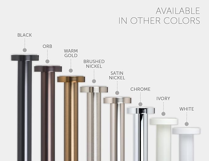 Ivilon Shower Tension Curtain Rod - Adjustable Tension Rod for Shower Curtains, Bathroom, or Windows, Easy to Install, No Drilling Required, Rustproof, Spring Loaded, Adjustable 24 to 36 Inch Ivory