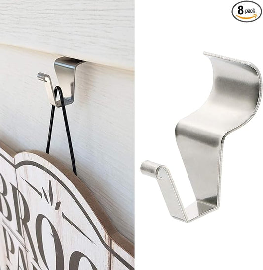 Cozcty Vinyl Siding Hooks, (8 Pack) No Drilling Siding Clips for Hanging Outdoor Decorations and String Lights, Reusable Heavy-Duty Wreath Hangers for Hanging Front Porch Patio Decor