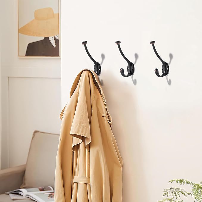khtumeware The 5 Pack Heavy-Duty zinc Alloy Oil Rubbed Bronze Coat Hook is Suitable for bathrooms, Behind Doors, bedrooms, corridors, and is a Towel Robe Hooks for Both Household and Commercial use