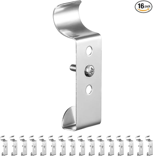 Antimbee No Damage Siding Hooks, 16 Pack Vinyl Clips Hooks for Outdoor Camera, No-Hole Wall Hook Mount String Lights Garland Wreaths Signs Plants, Weatherproof Stainless Steel for Patio, Porch