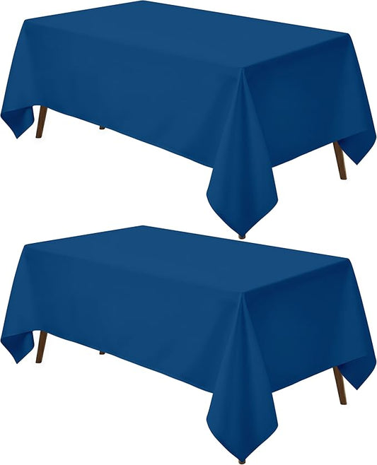 Utopia Kitchen Rectangle Table Cloth 2 Pack(60x102 Inches, Royal Blue), Tablecloth Machine Washable, Polyester Table Cover for Dining, Buffet Parties, Picnics, Events, Weddings and Restaurants