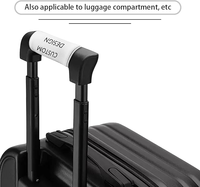 KUIFORTI Personalized Design Luggage Handle Wraps for Suitcase,Custom Design Luggage Identifier Grips Protector Suitcase Protective Handle Cover Set of 2 Pcs