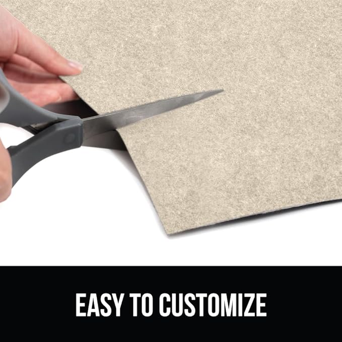 GORILLA GRIP LeakGuard Non-Adhesive Under Sink Mat for Kitchen Cabinet, 24x40, Waterproof Quick Dry Shelf Liner, Durable Absorbent Felt Mats for Bathroom Sinks, Cabinets, Dresser, Easy to Trim, Beige