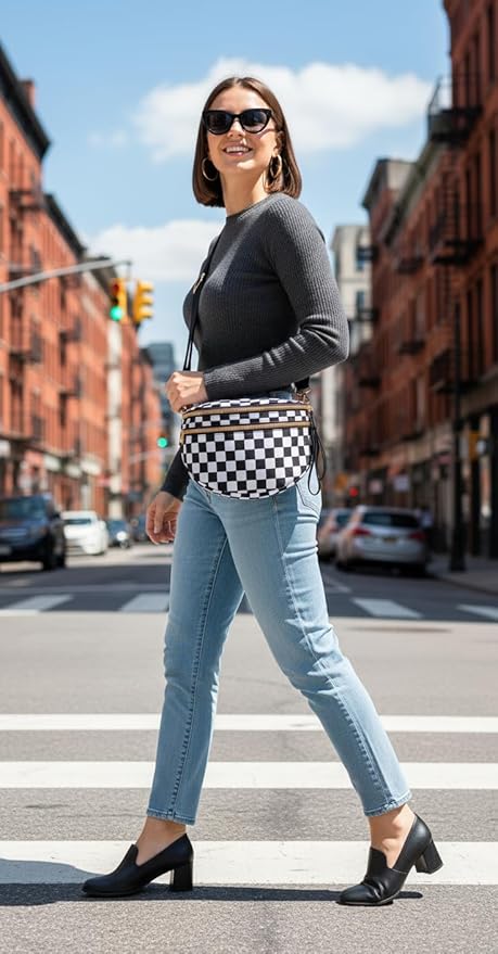 Bum Bag Crossbody Bag for Women | Spacious Bum Bags | Nylon Crossbody Fanny Packs | Purse Belt Purse for Travel Running, Fashion Holiday Gifts