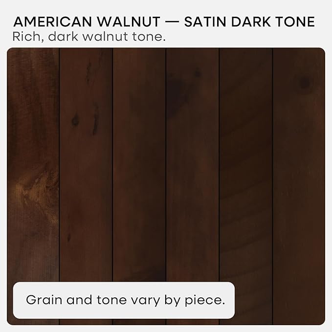 Homeforia Walnut 36 inch Floating Shelf, High End Solid Real Wood 36inch Large Shelves for Bathroom Wall, Dark Brown 36 inches Long Floating Shelves, Heavy Duty Bracket, 36 X 6.5 X 1.75 inch, Set of 4