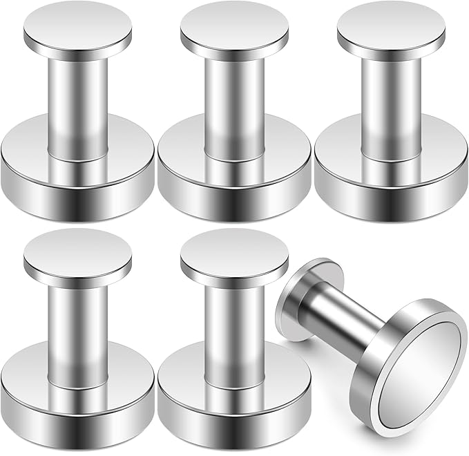 Magnetic Hooks for Cruise Cabins, Silver 150lb Extra Strong Heavy Duty Magnets, Magnetic Coat Hook, Heavy Duty Magnets for Wreath, Classroom, Hanging, Grill, Cruise Ship, Camping, 6Pcs