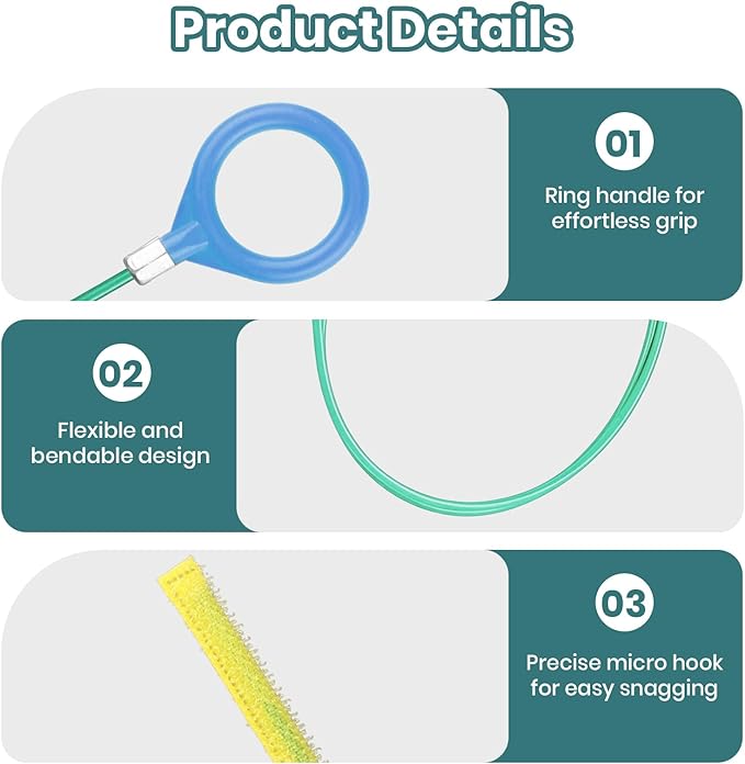51 Inch Anti-Break Metal Drain Snake, Nylon-Coated Drain Clog Remover, Flexible Hair Blockage Cleaner Tool for Shower, Bathroom Sink & Tub, Reusable Pipe Unclogger for Home Use (6 Pack) (Green)