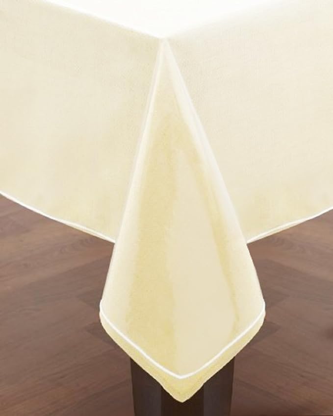 Elaine Karen Clear Plastic Table Cover Protector 100% Waterproof Table Protector Crystal Clear Plastic Tablecloth Cover for Dining Table Heavy Duty Vinyl, 60" Round