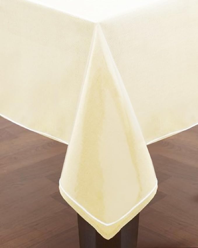 Elaine Karen Clear Plastic Table Cover Protector 100% Waterproof Table Protector Crystal Clear Plastic Tablecloth Cover for Dining Heavy Duty Vinyl, 54" x 84" Rectangle
