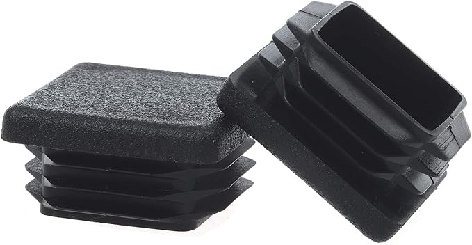 1-1/4Inch Square Plastic Plug, End Caps for Tubing Pipe OD 1-1/4" x 1-1/4" (not ID), Steel Chair Leg End Caps, Bar Stool Glides Inserts, Fence Plugs, Furniture or Fitness Equipment End Caps (12 Packs)
