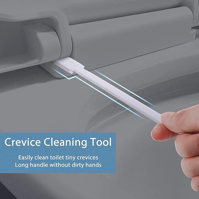 Lumkew 60Pcs Crevice Cleaning Tools, Disposable Toilet Brush for Narrow Gaps, Small Cleaning Brushes for Small Spaces for Bathroom, Kitchen, Household