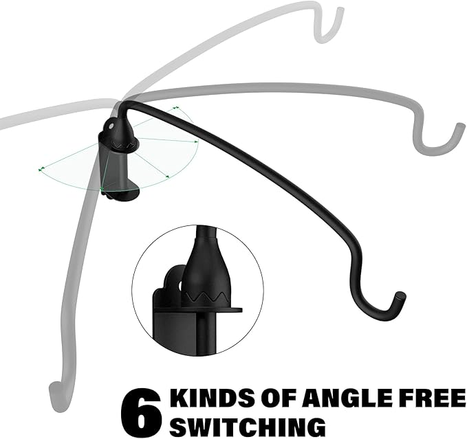 2 Pack Plant Hanger Bracket Wall Mounted Hooks for Hanging Bird Feeder, Flower Bracket, Anti Rust Metal Lanterns 12 Inches