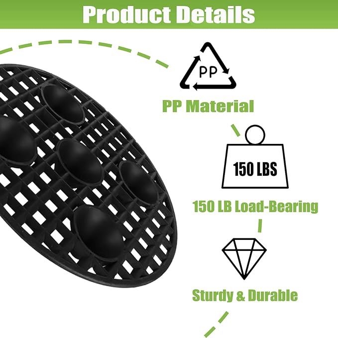 QTLCOHD 8 Pcs Plant Riser, 8 Inch Black Pot Elevators for Plants, Plastic Plant Stand Indoor Outdoor