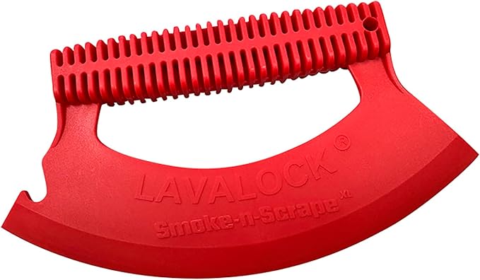 Smoke-n-Scrape XL Grill Smoker Scraper BBQ Residue Remover Cleaning Tool for Weber Kettle WSM BGE Kamado Oklahoma Joe's