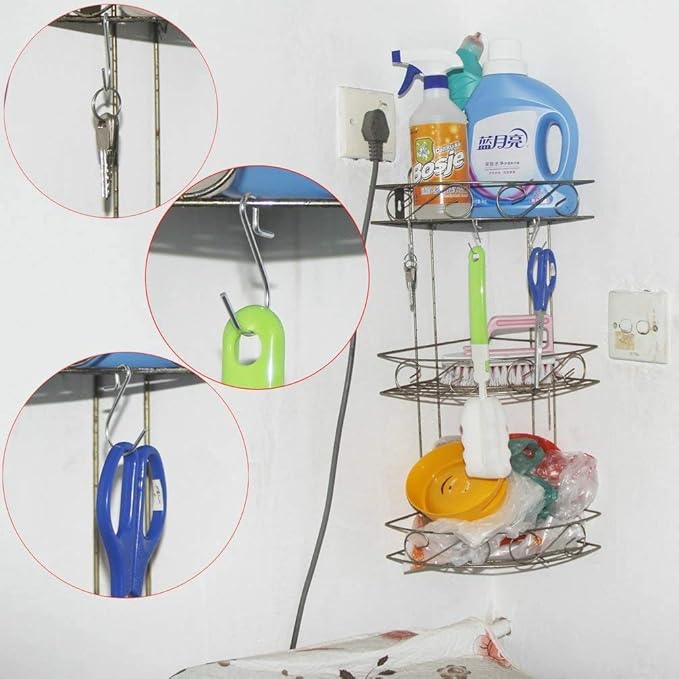 HNYYZL 30 Pack S Shaped Hooks Stainless Steel Metal Hangers Hanging Hooks for DIY Crafts, Hanging Jewelry, Key Chain, Tags, Fishing Lure, Net Equipment